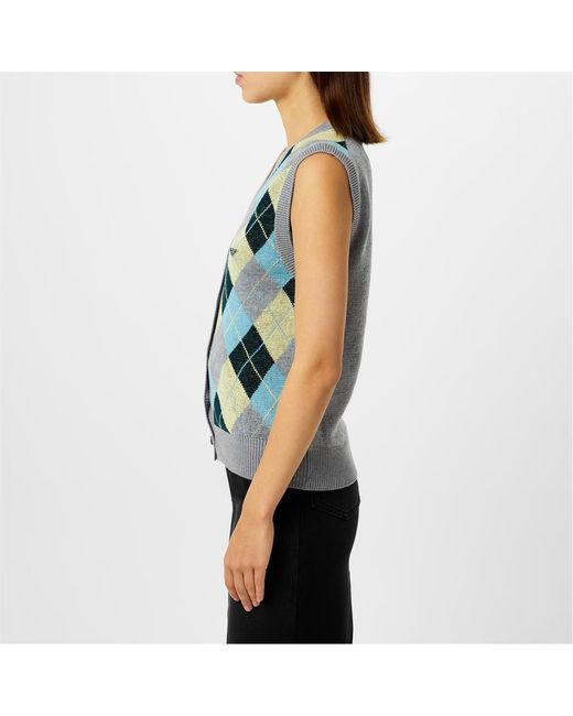 Prada Blue Sleeveless Knitted Cardigan