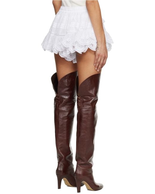 Isabel Marant White Isabel Marant Étoile Puria Ruffled Shorts