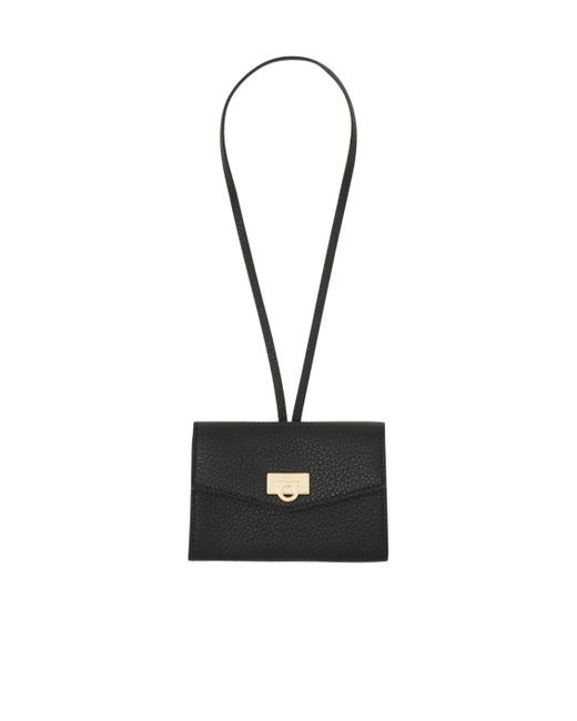 Ferragamo White Ferragamo Charm Card Holder