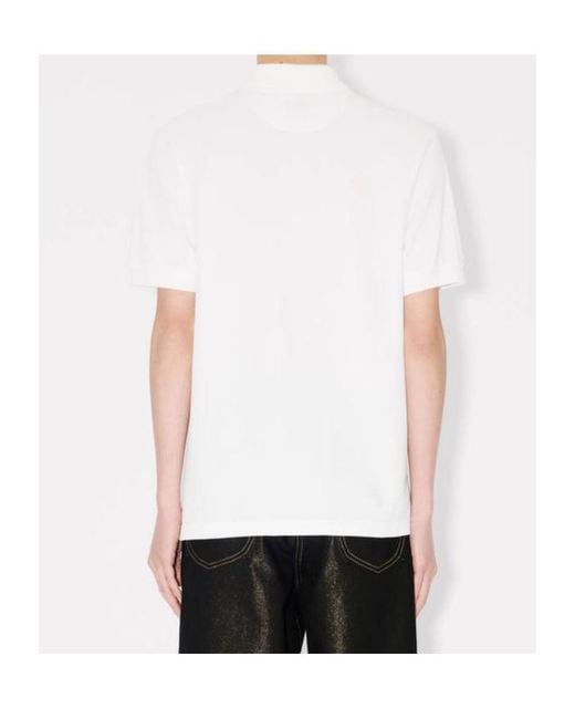 KENZO White Wild Tiger Slim Polo Shirt for men