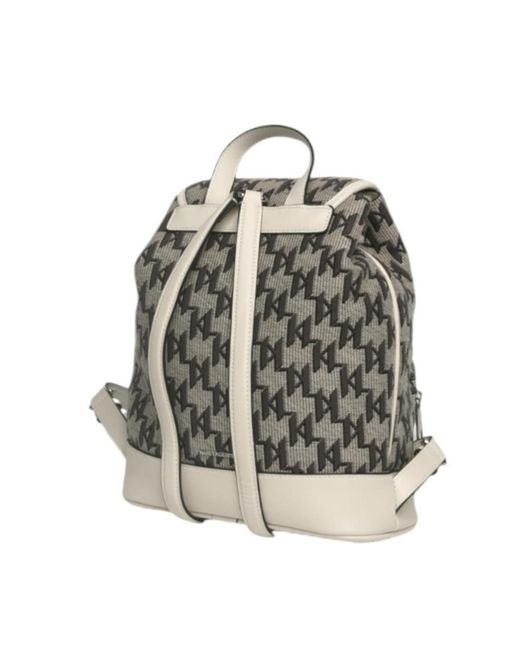 Karl Lagerfeld Gray Top Handle Backpack
