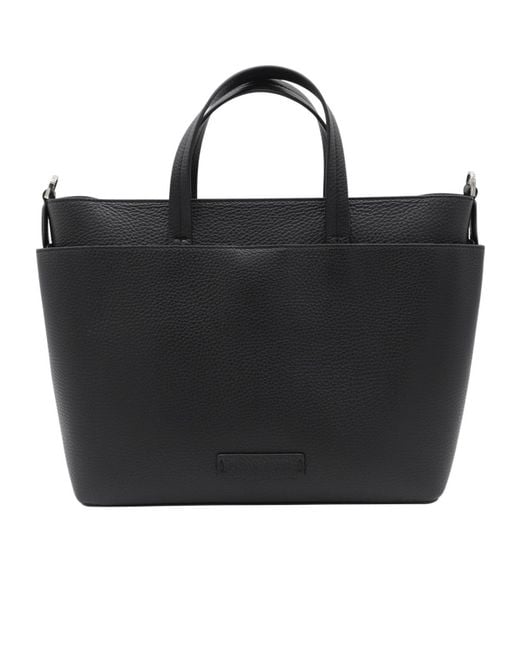 Fabiana Filippi Black Logo Patch Tote Bag