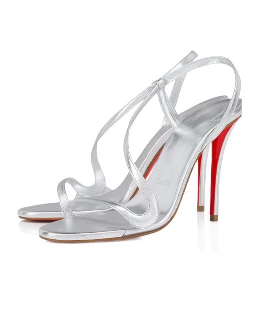 Christian Louboutin White Rosa Z Stiletto Heel Sandals