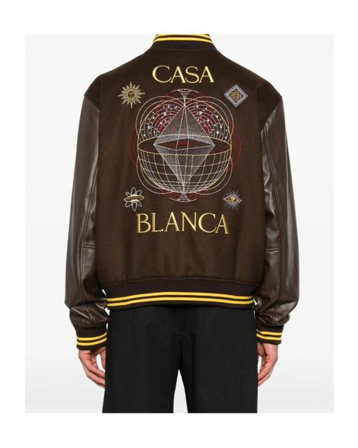 Casablanca Brown Long-Sleeve Casual Jacket for men
