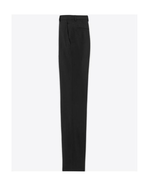 Saint Laurent Black High Waist Straight Leg Pants for men