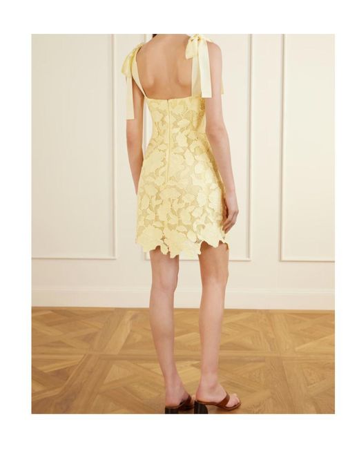 Jonathan Simkhai Yellow Round Neck Dress