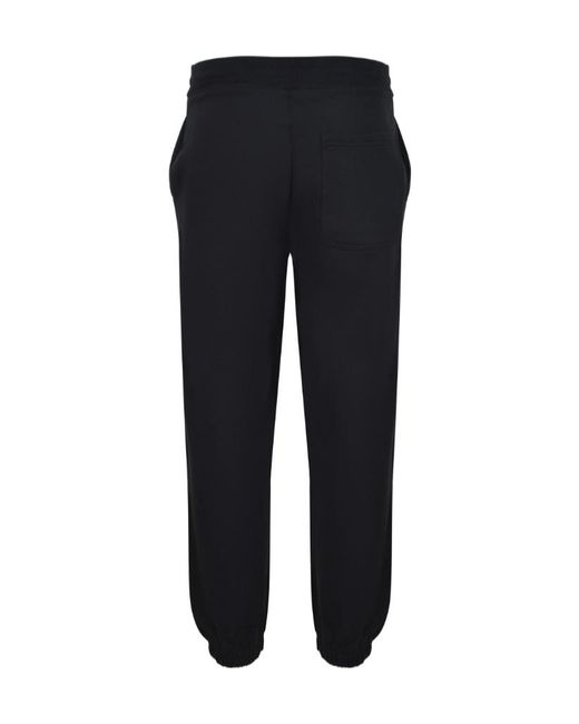 MSGM Black Logo-Printed Elasticated Waistband Track Pants for men