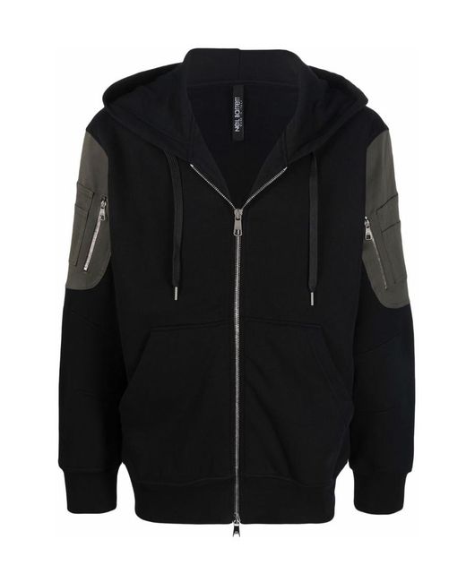 Neil Barrett Black Zippered Sweatshirt for men