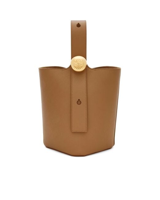 Loewe White Pebble Mini Bucket Bag