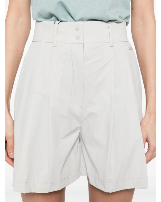 Herno White Elasticated Waistband Tailored Shorts