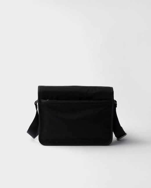 Prada Black Re-Nylon Buckled Shoulder Bag for men