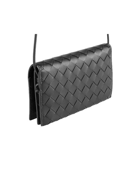 Bottega Veneta White Intreciato Clamshell Shoulder Bag