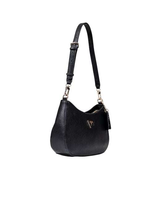 Guess Black Noelle Logo-Detail Shoulder Bag