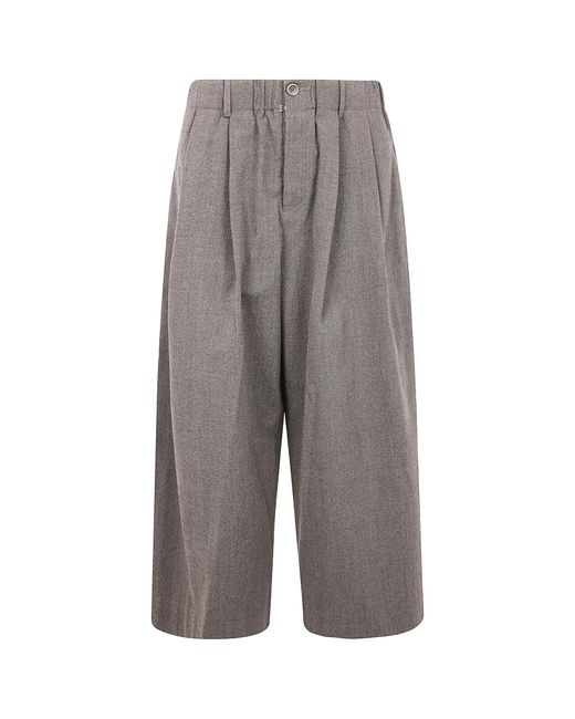 Uma Wang Gray Elastic Waist Casual Pants for men