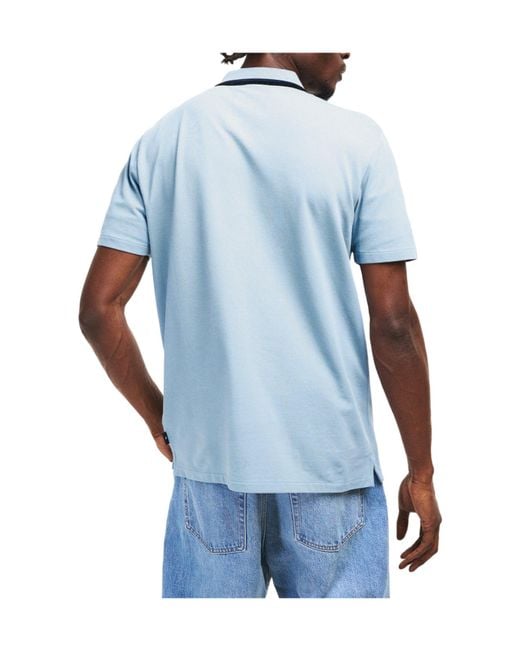 Paul Smith Blue Zipper Polo Shirt for men