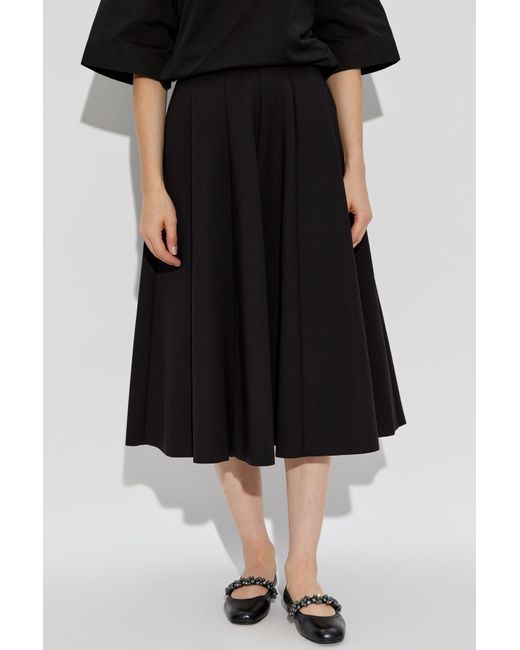 Fabiana Filippi Black Flared Midi Skirt