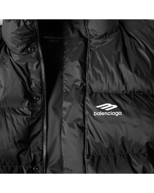 Balenciaga Black Bal Ski Short Puffer Jacket for men