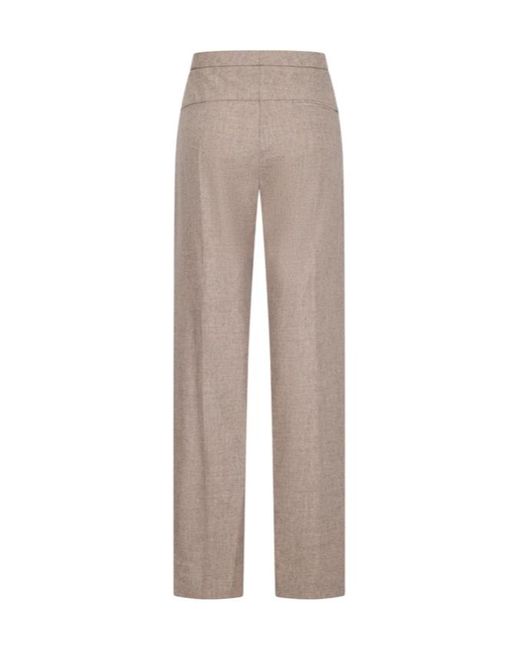 Khaite Gray Miles Concealed-Fastening Trousers