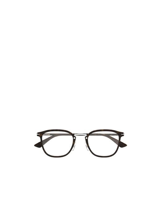 Montblanc White Eyewear Square Frame Glasses for men