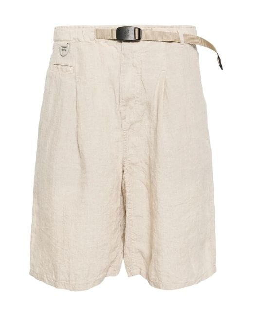 Undercover White Belted Bermuda Shorts for men