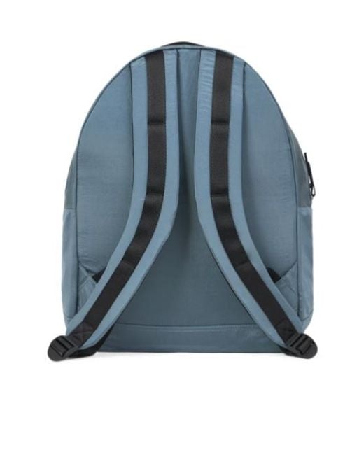 Stone Island Blue Logo Patch Zipped Backpack for men