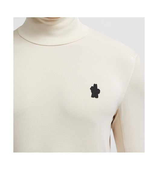 Moncler White Grenoble Polartec Polo Neck Jumper for men