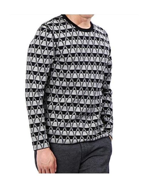 Lanvin Multicolor Jacquard Crewneck Sweater for men