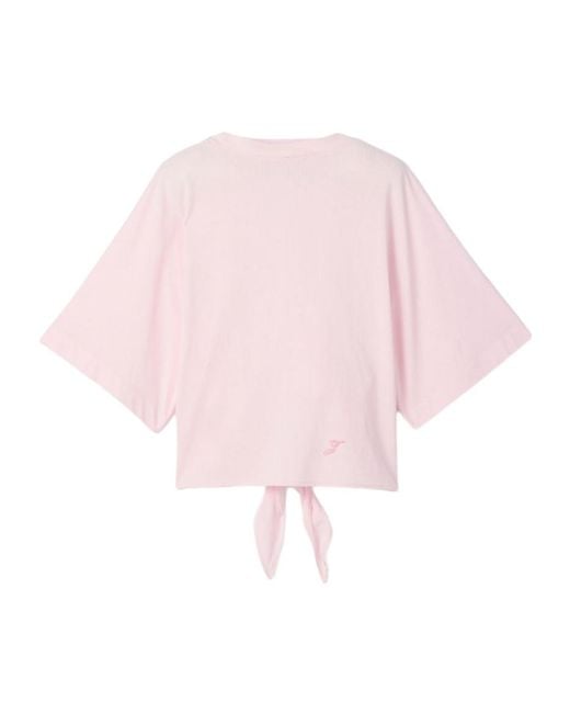 Jacquemus Pink Open-Back Embroidered T-Shirt