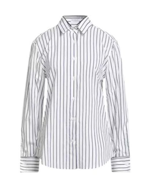 Brunello Cucinelli White Striped Shirts