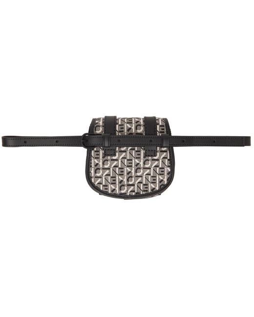 KENZO Black Monogram-Pattern Logo Clutch Bag