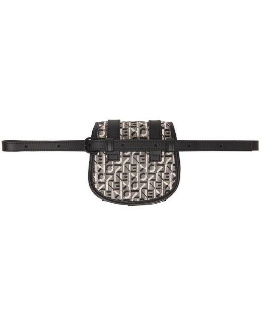 KENZO Black Monogram-Pattern Logo Clutch Bag