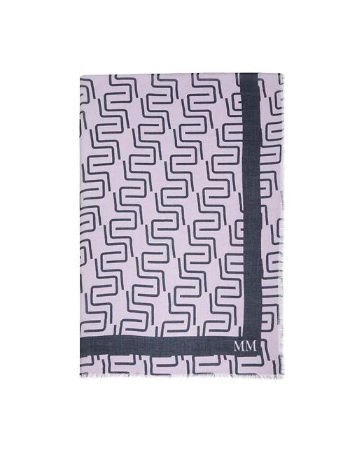 Max Mara Purple Patterned Scarf