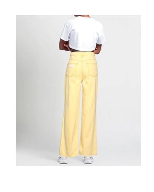 Ganni Yellow Straight-Leg Jeans