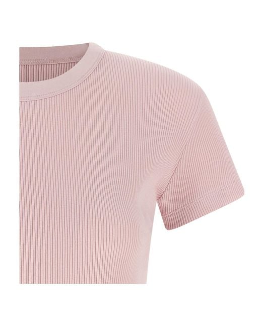 Isabel Marant Pink Slim Fit Fine Ribbed Top