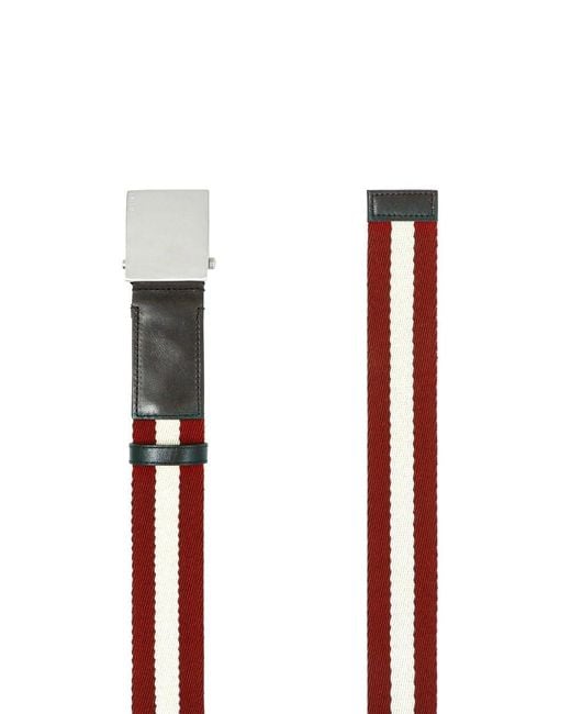 Bally White Logo Belt for men