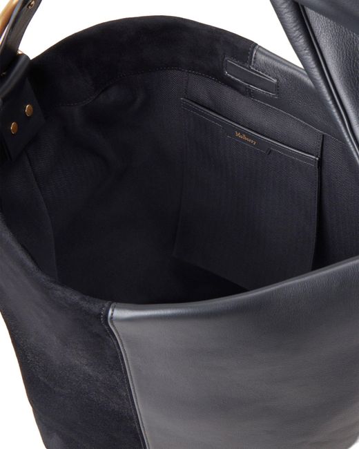 Mulberry Black Retwist Hobo Suede Shoulder Bag