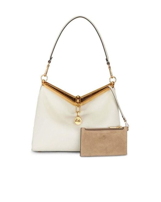 Etro White Vela Medium Shoulder Bag