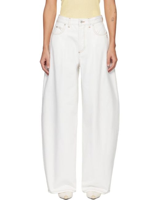 Jacquemus White The Ovalo De-Nîmes Denim Jeans