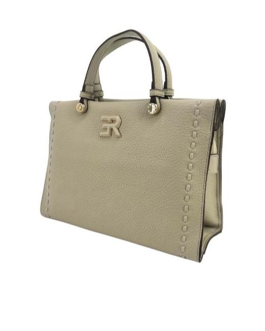 Ermanno Scervino Metallic Double Handle Shoulder Bag