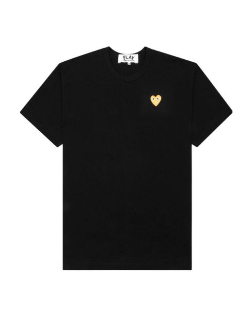 COMME DES GARÇONS PLAY Black Logo Embroidered Crew Neck T-Shirt