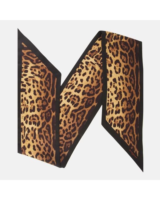 Givenchy Brown Animal Print Scarf