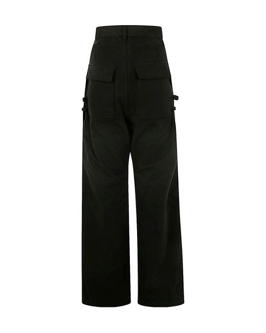 Rick Owens Black Straight-Leg Cargo Trousers for men