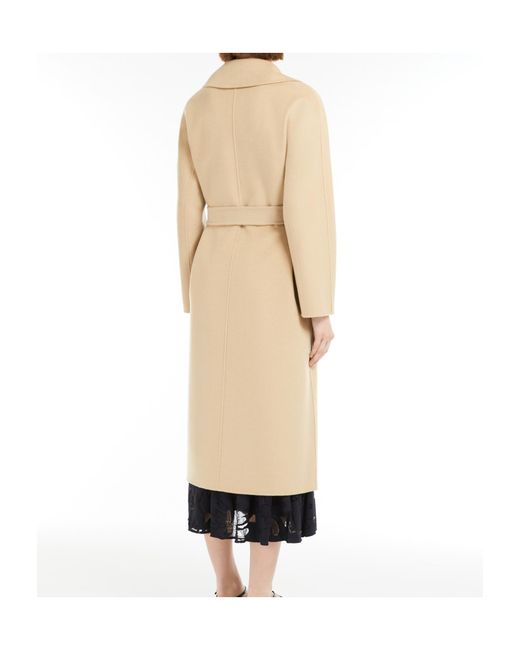 Max Mara Natural Studio Cles Belted Long-Sleeved Coat
