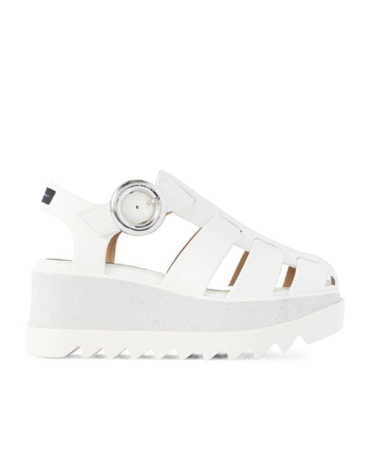 Stella McCartney White Elyse Platform Sandals