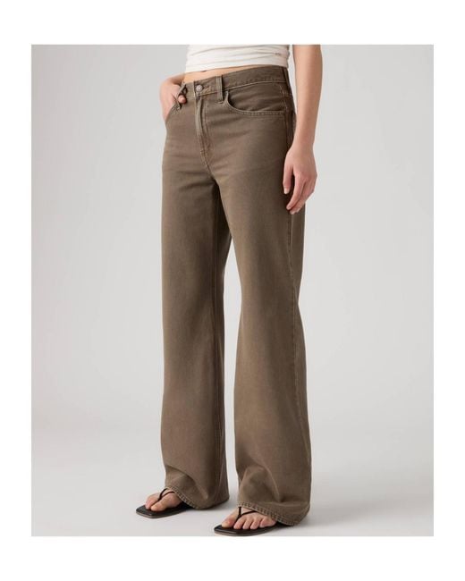 Levi's Gray Loose Boot Washed Jeans