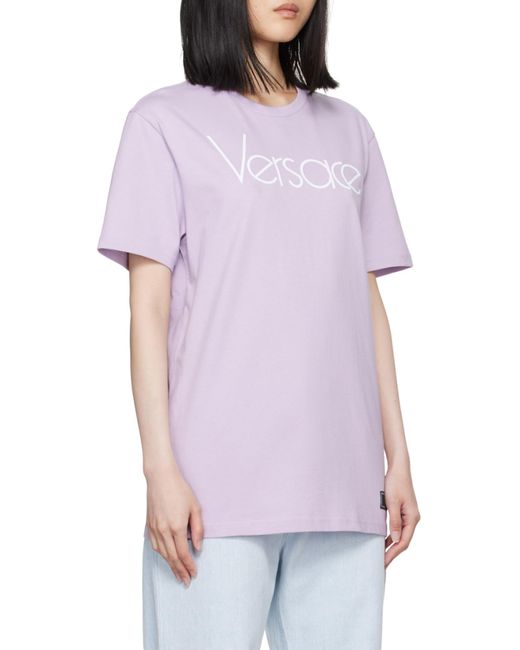 Versace Purple 1978 Re-Edition Logo Short-Sleeve T-Shirt