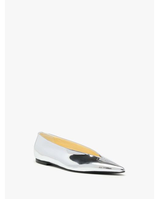 Proenza Schouler White Slash Pointed-Toe Flat Pumps