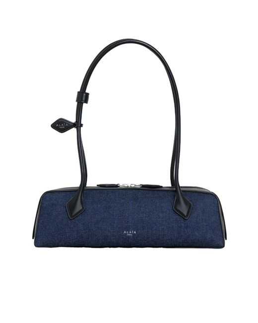 Alaïa Blue Alaïa Le Teckel Medium Shoulder Bag