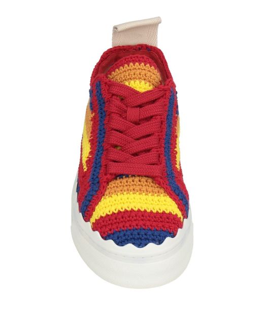 Chloé Red Crocheted Casual Shoes