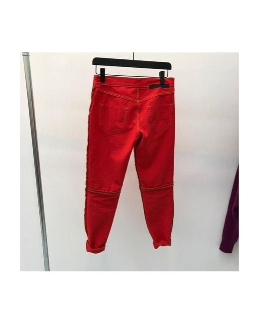 Unravel Project Red Logo Skinny Jeans
